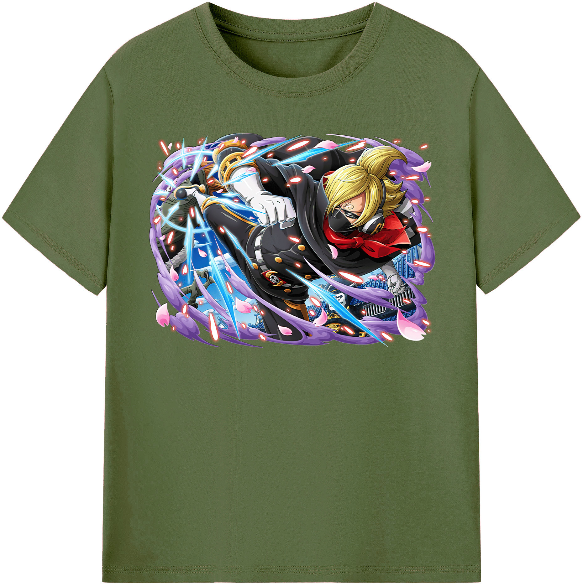 ワンピース サンジ ONE PIECE Sanji 綿100％半袖Tシャツ（フロントプリント）